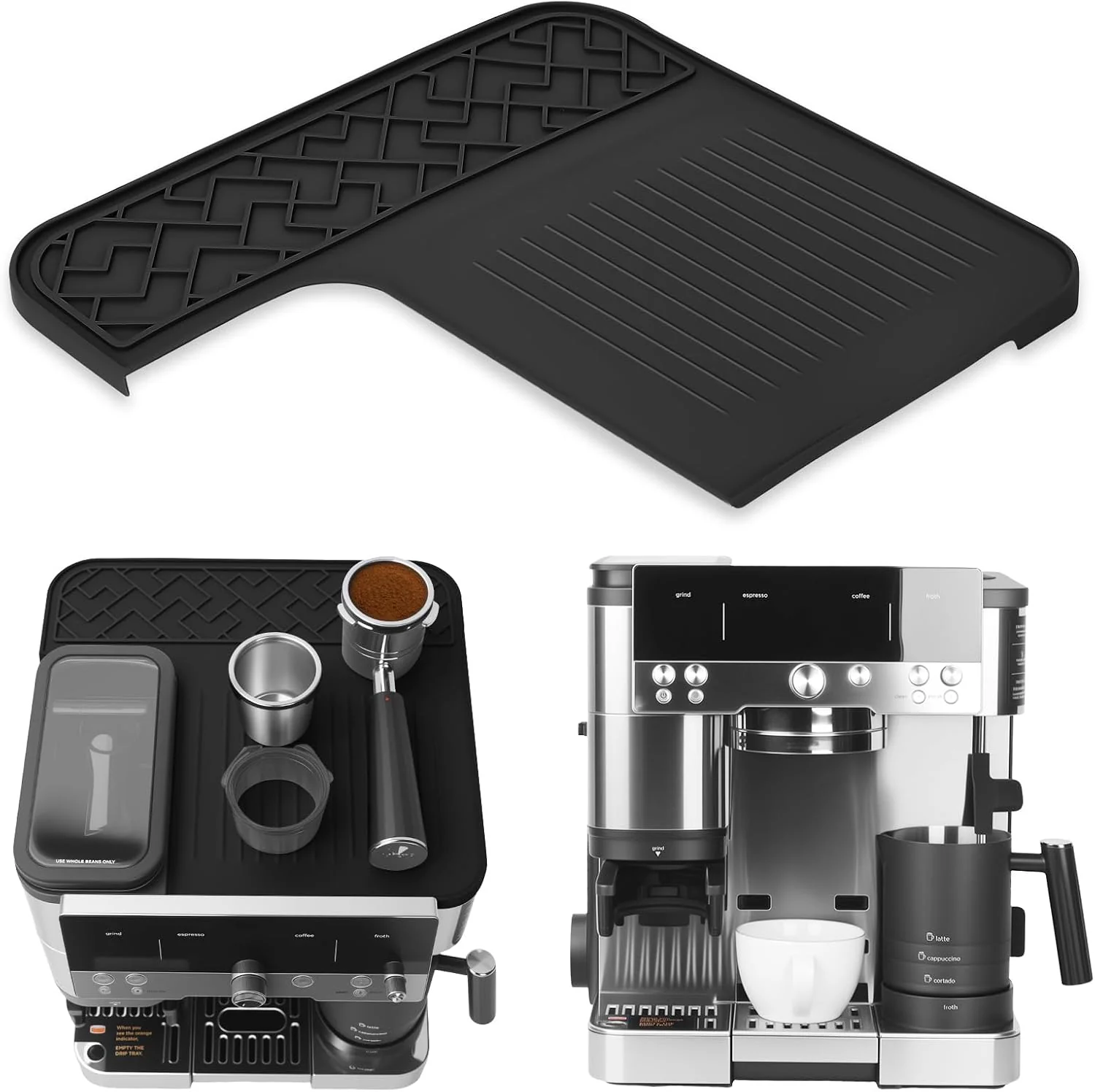Classic Top Mat for Ninja Luxe Cafe Espresso Machine ES601 – Protect Top Surface Food Grade Silicone Tamping Mat for Ninja luxe Cafe Accessories Optimized