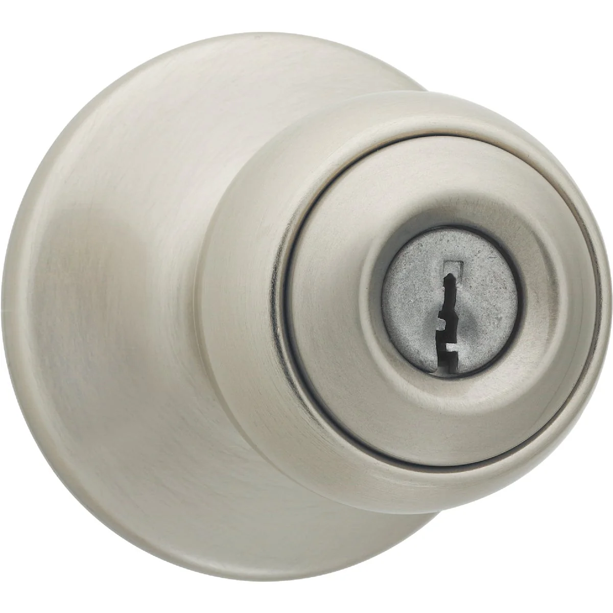 High-Quality Kwikset Polo Satin Nickel Entry Door Knob Stylish