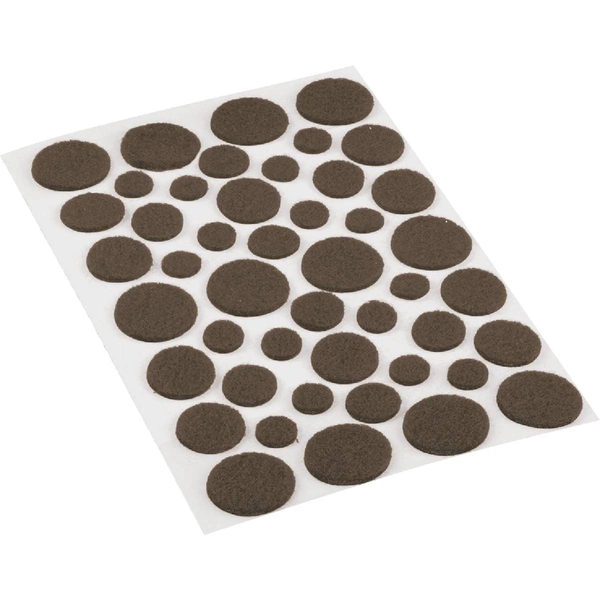 Refined Do it Assorted Brown Self Adhesive Felt Pads 46-Count Secure