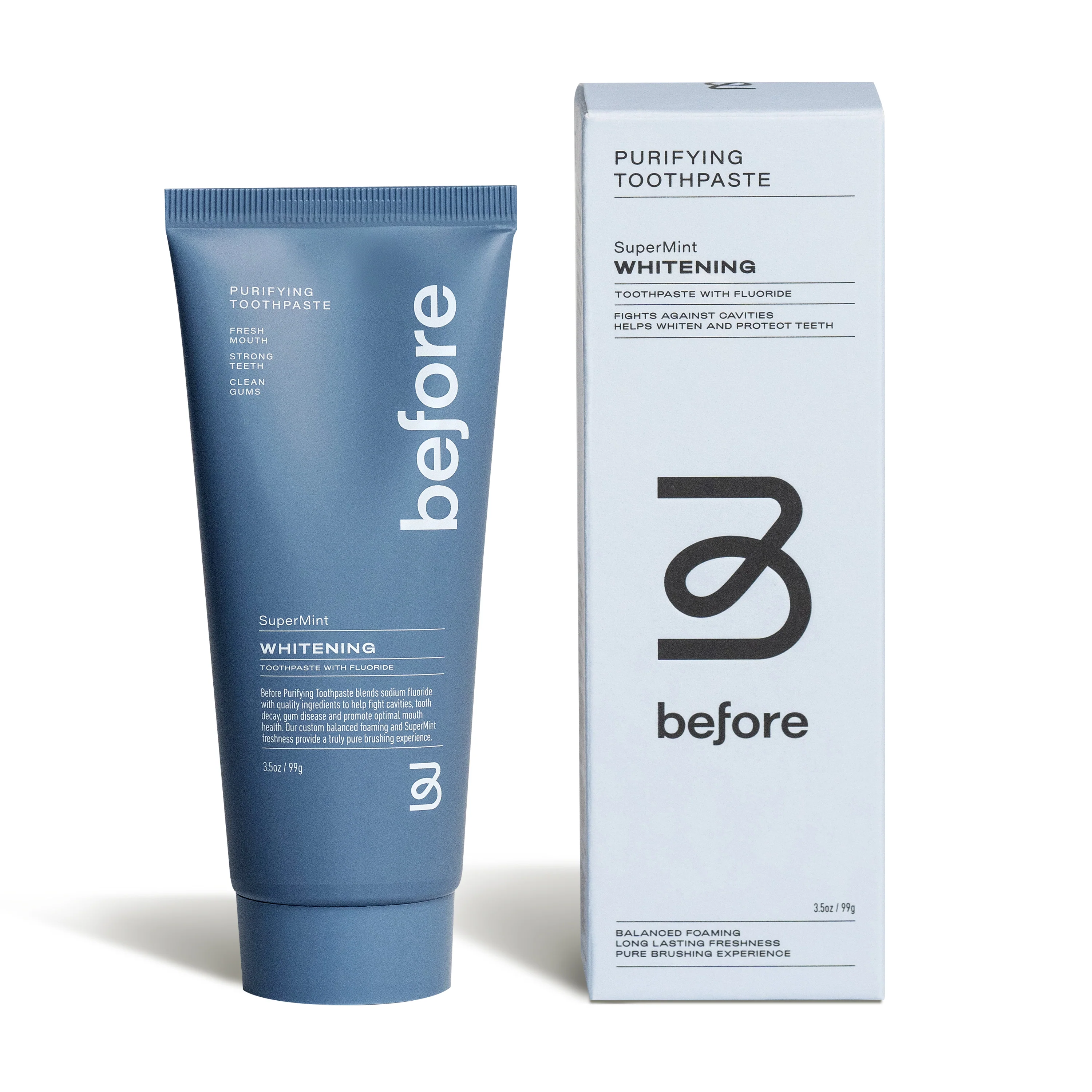 Versatile before Whitening Purifying Toothpaste w Fluoride Anti-Cavity Solid
