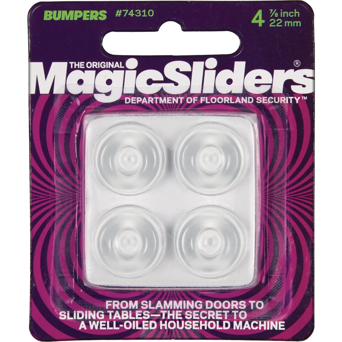 Functional Sliders 7 8 In. Round Clear Self-Stick Bumper 4-Pack World-Class