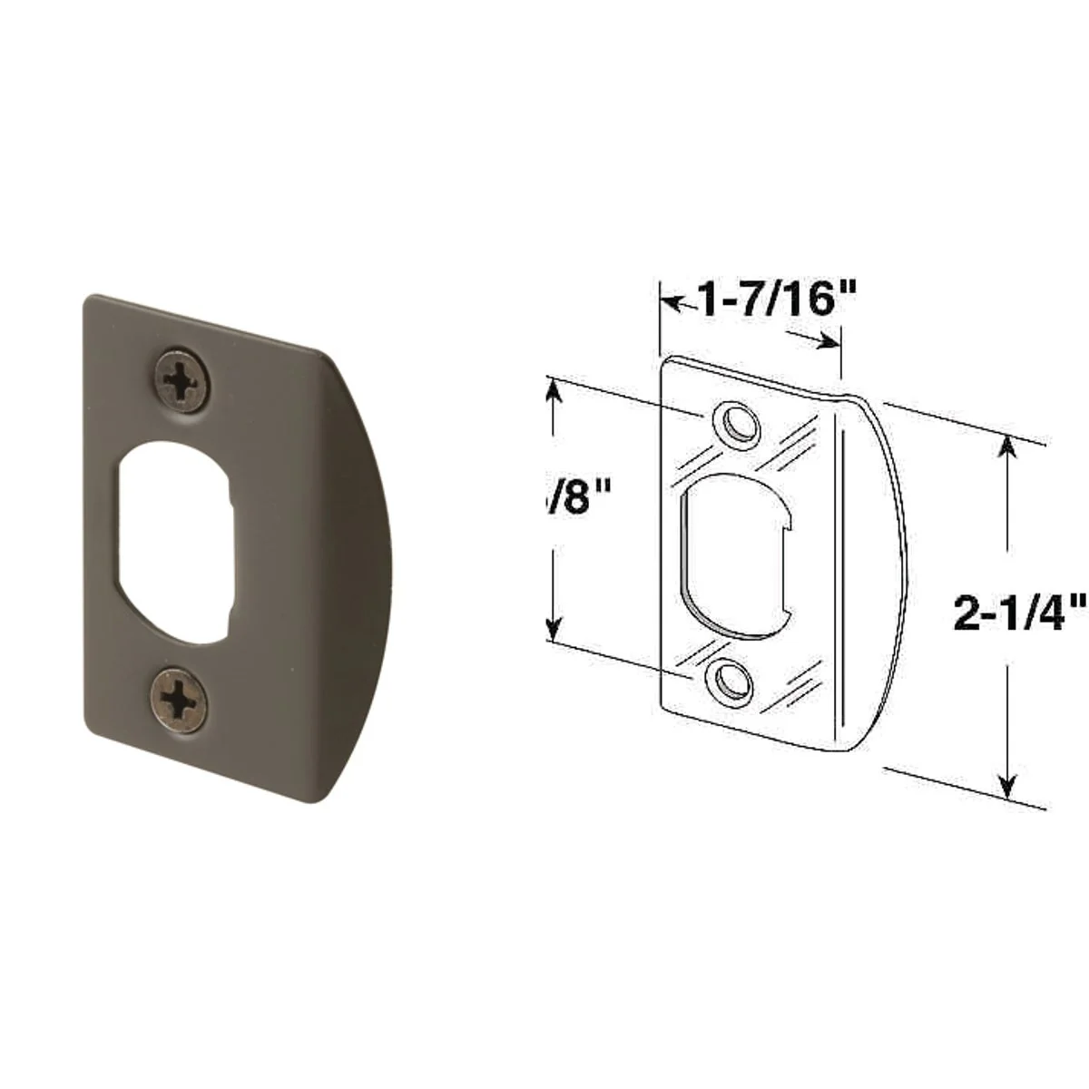Premium Material Defender Security Bronze 1-3 4 In. Strike Plate Secure