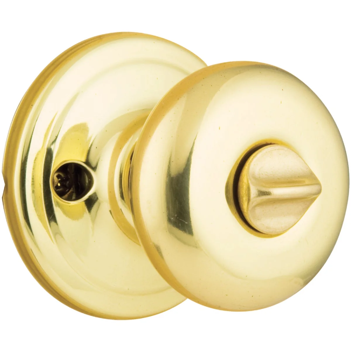 Smart Kwikset Signature Series Polished Brass Bed Bath Door Knob Responsible