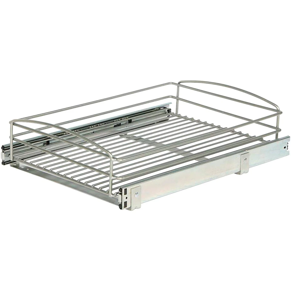 Specialty Knape Vogt Solutions 14 In. Silver Multi-Use Pull-Out Basket Cabinet Organizer Reusable