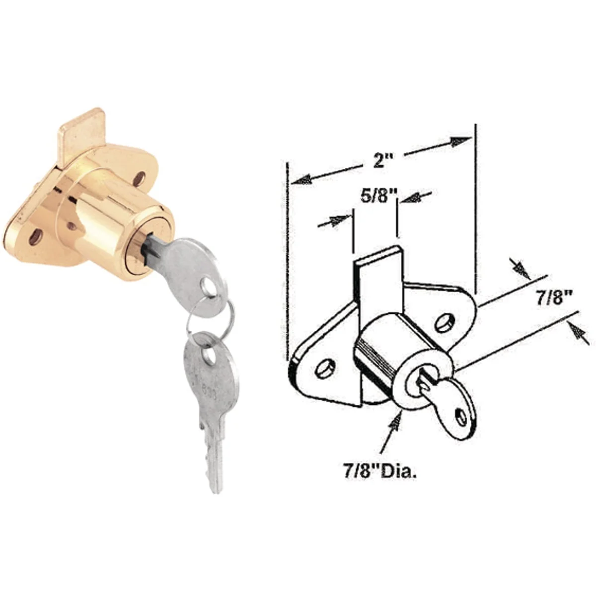 Easy-to-Use Defender Security Drawer Cabinet Lock – Keyed Different Certified