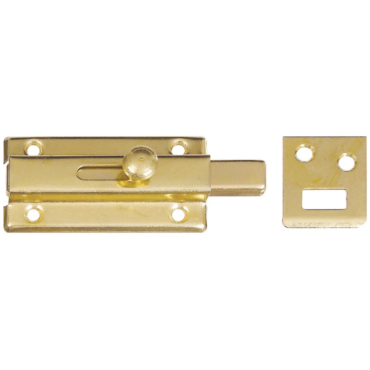 World-Class National 3 In. Brass Door Slide Bolt Excellent