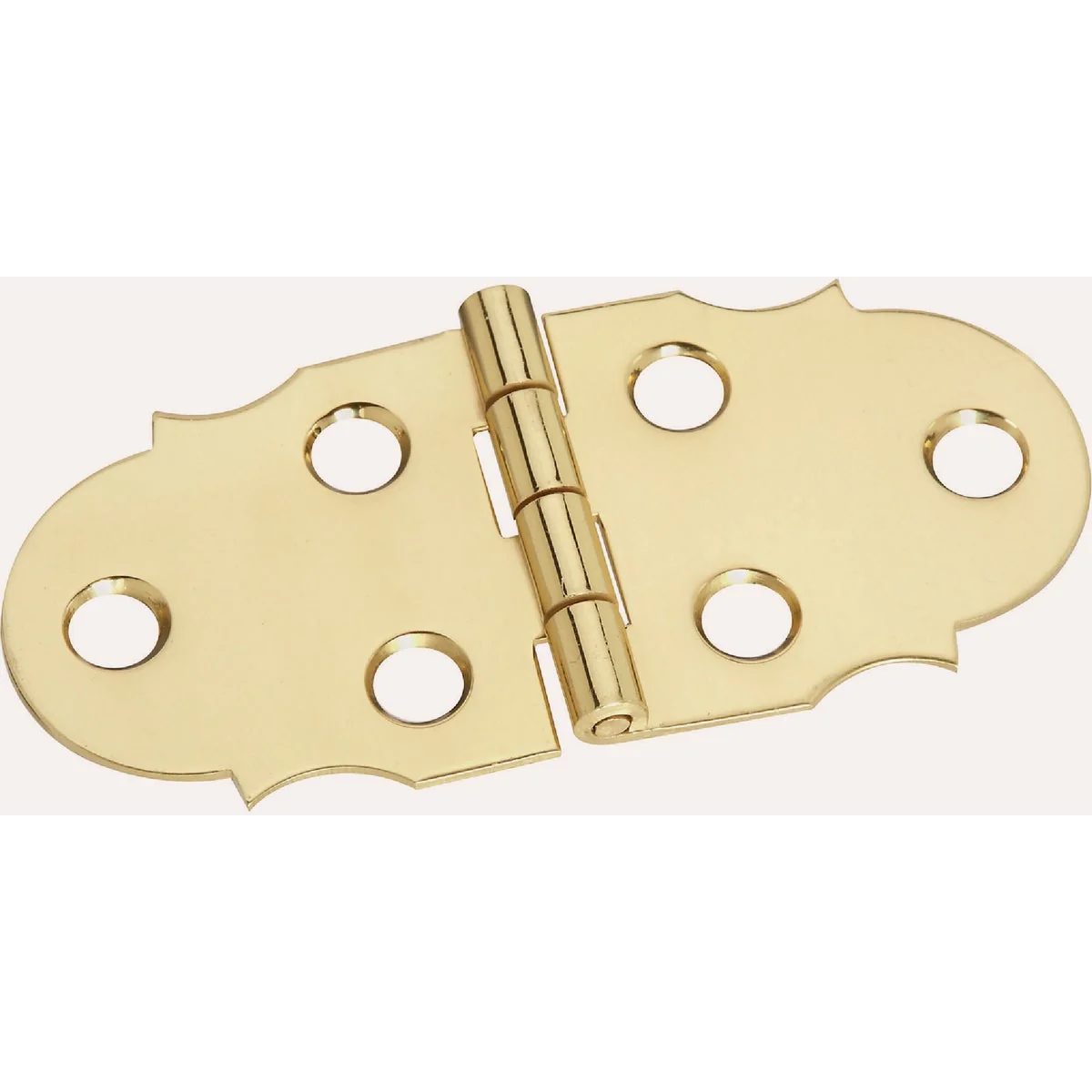 Solid National 2-7 8 In. x 1-5 16 In. Polished Brass Decorative Hinge 2-Pack High-Performance