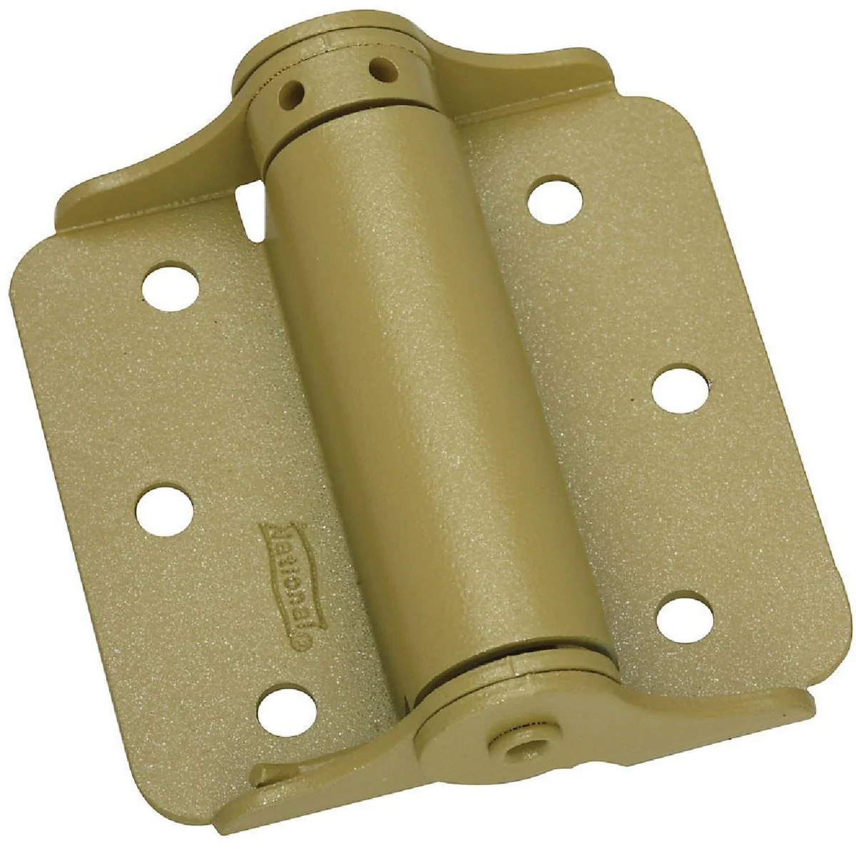 Carefully Designed National 3 In. BakEnamel Brass Full-Surface Spring Door Hinge 2-Pack Professional