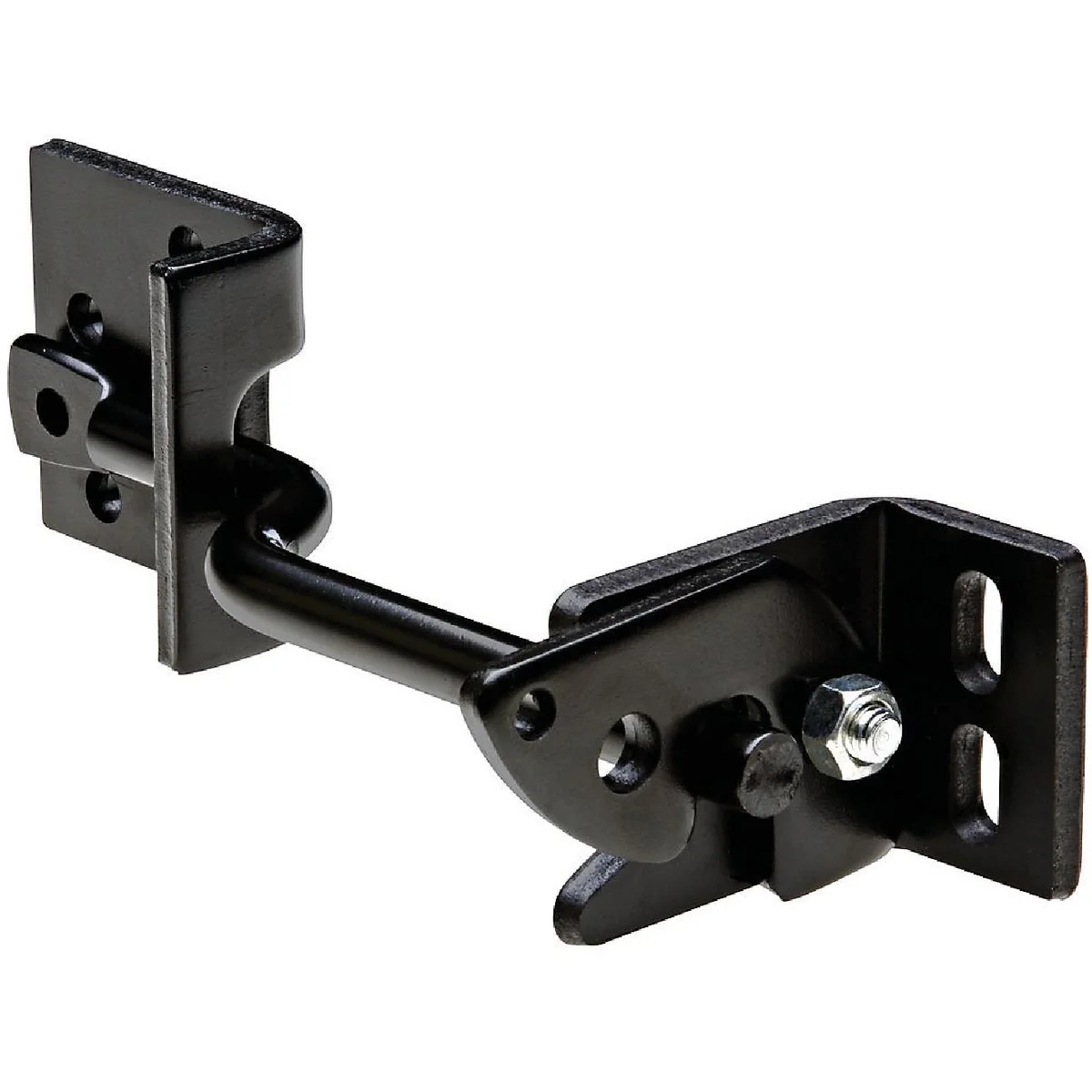 Convenient National 8 In. Black Adjust-O-Matic Heavy-Duty Gate Latch Breathable