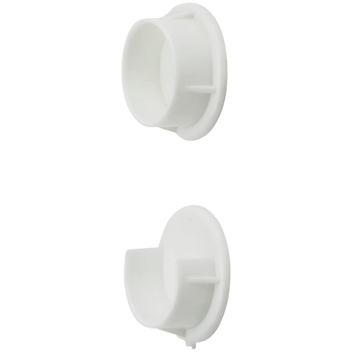 Clean National 1-3 8 In. Plastic Closet Rod Socket White 2-Pack High-Performance