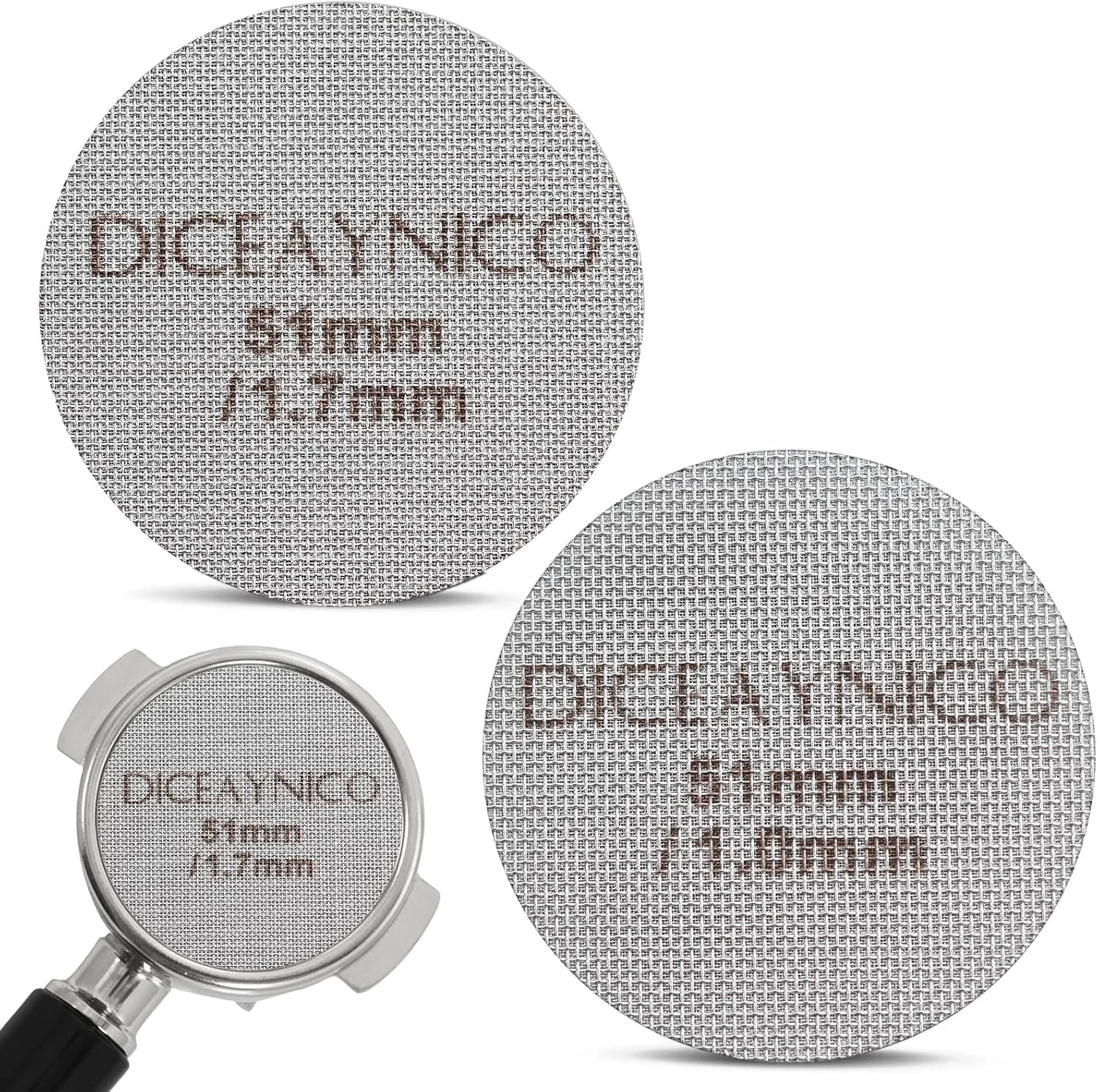 Fine 2PCS Espresso Puck Screen Metal Coffee Filter 1mm amp 1.7mm 51mm 1.0mm amp 1.7mm 150um 316 Stainless Steel Reusable Barista Filter for 51mm Portafilter Basket Clean