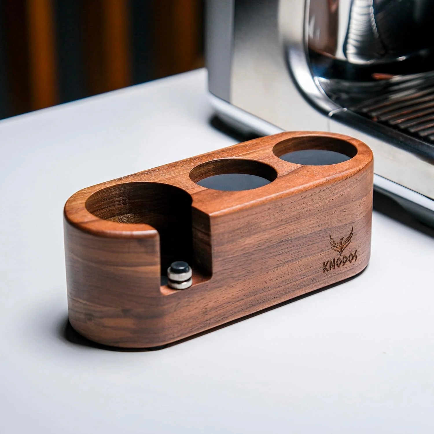 Organic Espresso Tamping Station 54mm For Breville Espresso Machine Accessories Rosewood Portafilter Holder Tamping Mat Espresso Coffee Equipment Dependable