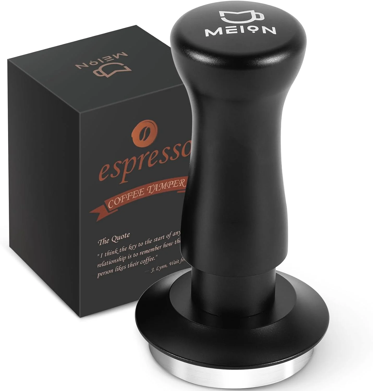 Exclusive Meion Espresso Tamper 49mm Coffee Tamper Calibrated Dual Spring Loaded Barista Tamper with Stainless Steel Base Soft