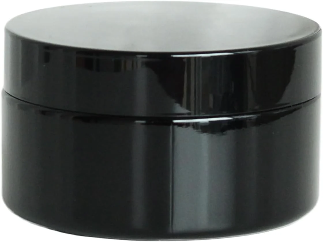 Casual Black Glass Smell Proof Storage Jar 150ml Wide Mouth Airtight UV Protection Container for Spice Coffee Modern