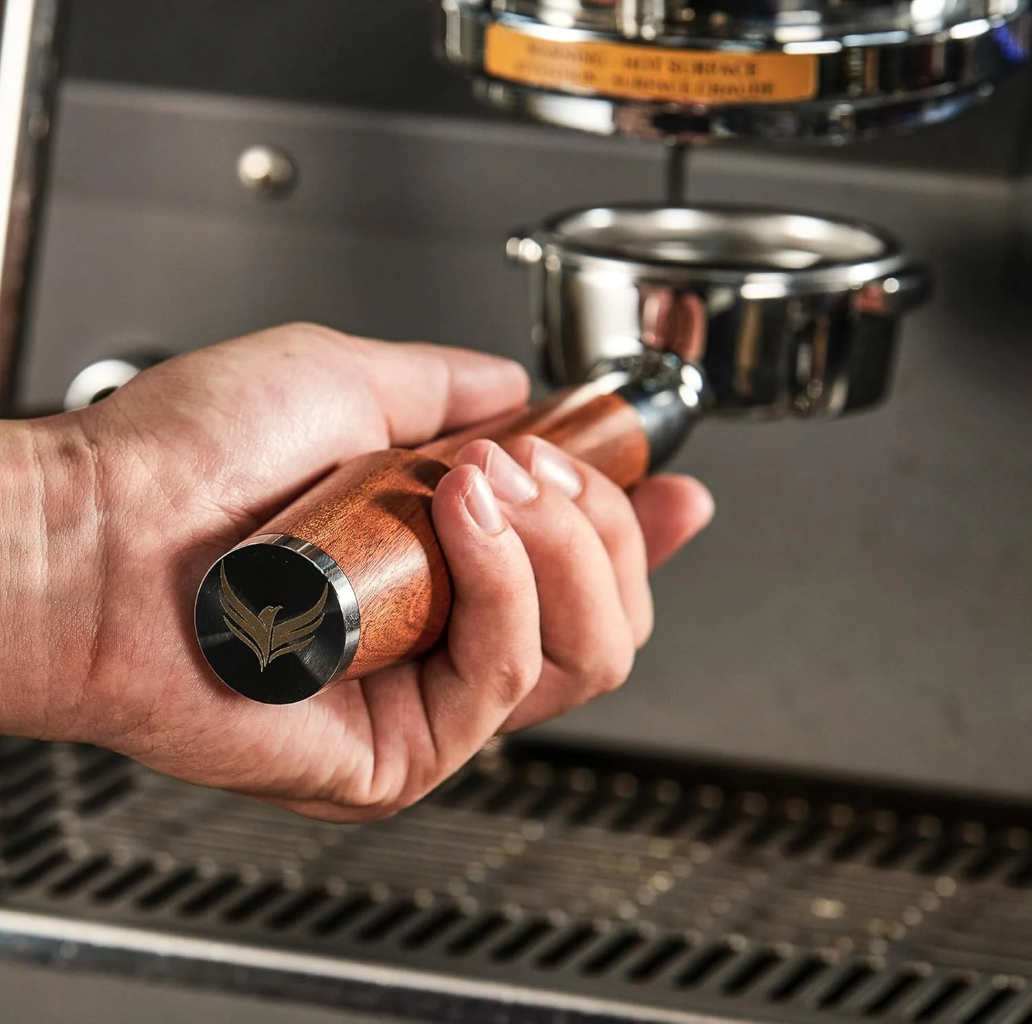 Eco-Friendly 58mm Bottomless Portafilter for E61 Group Head Professional Barista-Grade Naked Portafilter Compatible with Rocket Lelit Ascaso Profitec ECM Modern