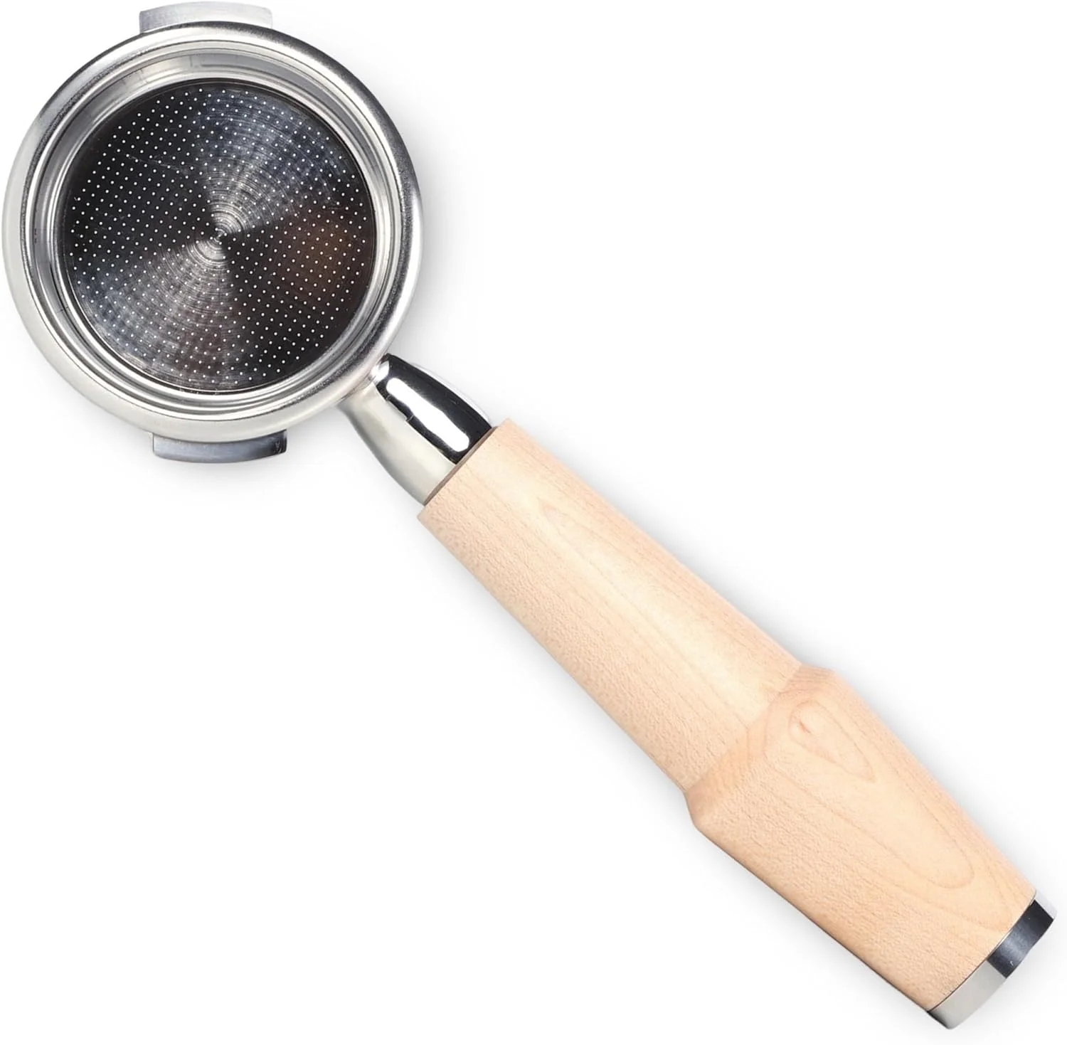 Quality 58mm Bottomless Portafilter for Gaggia Classic and Gaggia Classic Pro E24 and Evo Models Includes Premium Maple Handle and 18-21 Gram Filter Basket Outstanding