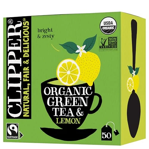 Refined Clipper Organic Green Tea Lemon 50 Count Comfortable