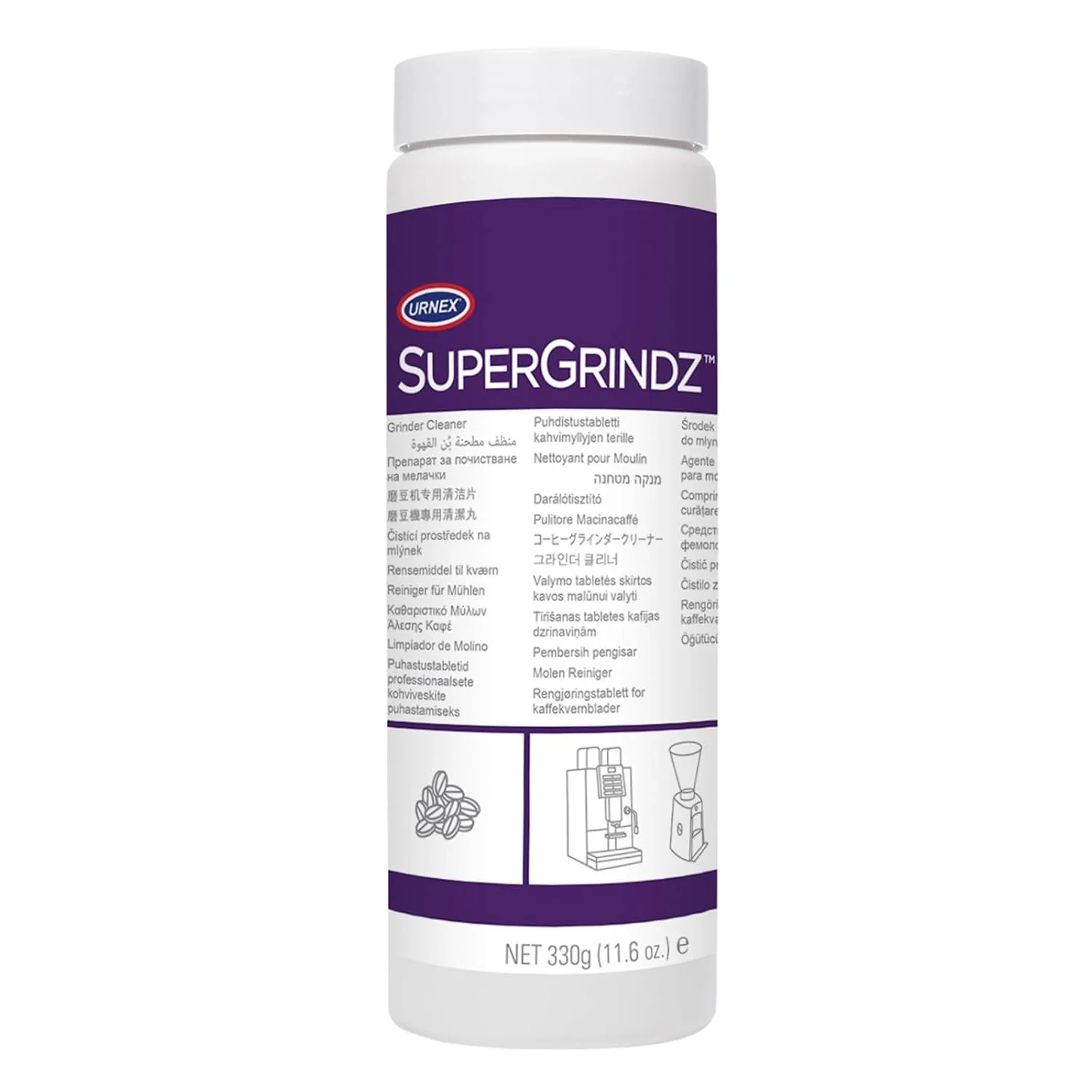 Flexible Urnex SuperGrindz Grinder Cleaning Tablets 11.6 oz Bottle Trusted