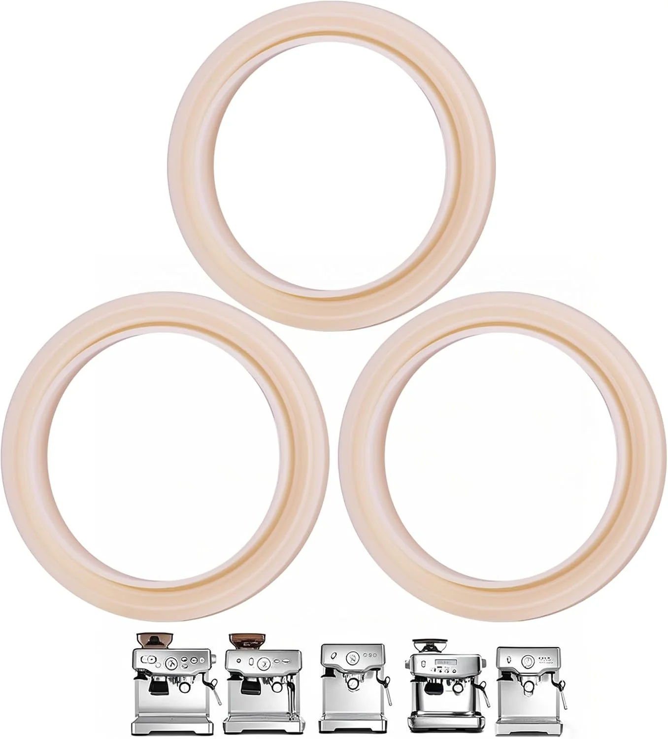 Fast 3 Pcs 54mm Silicone Steam Ring No BPA Silicone Gasket Compatible with Barista 878 870 860 880 810 840 450 500 and Sage Traditional
