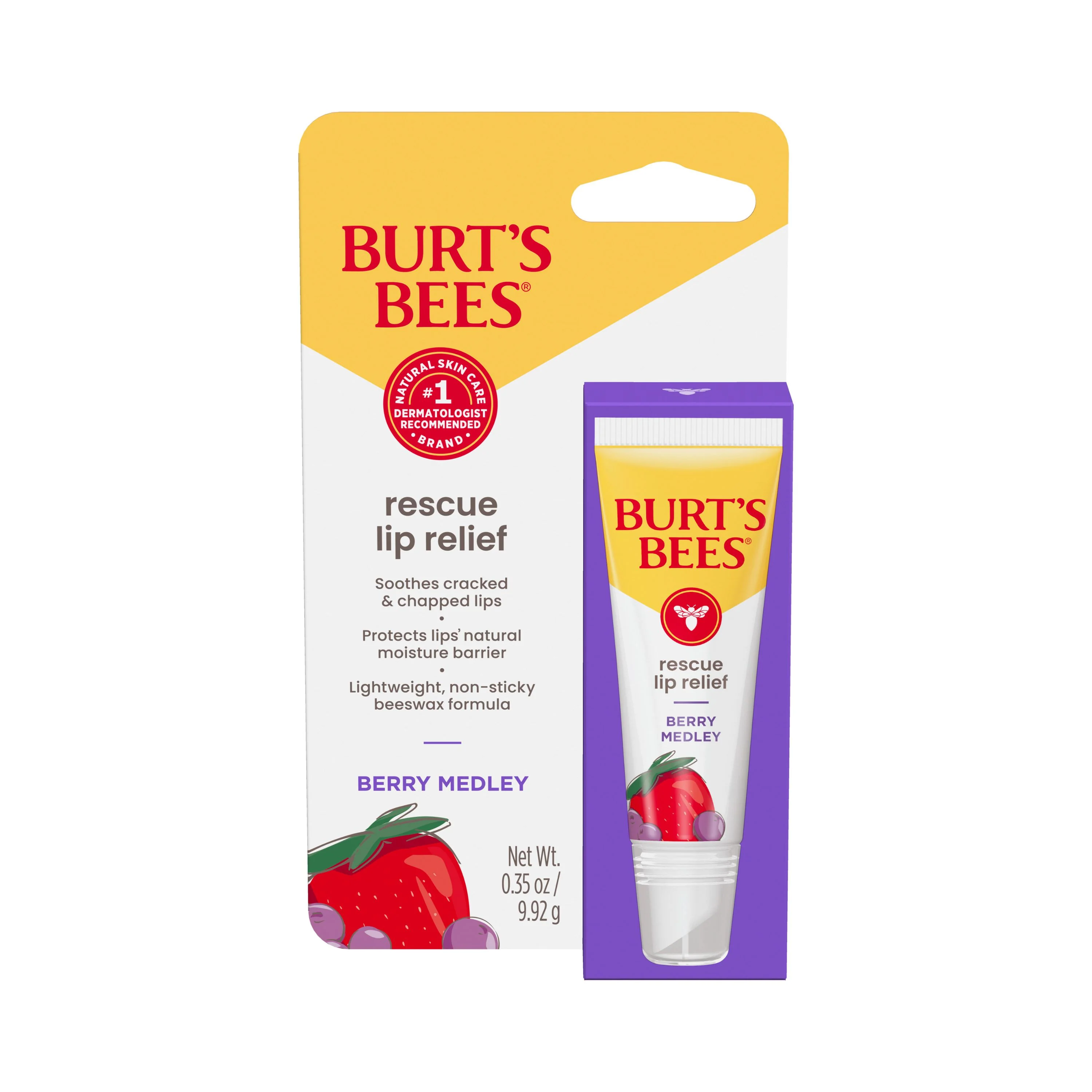 Refined Burt’s Bees Rescue Lip Relief Recyclable