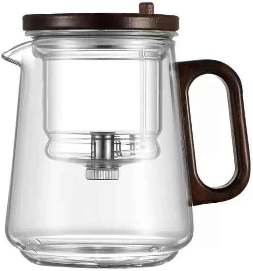 Flexible Glass Teapot with Removable Infuser Loose Leaf Tea Brewing Half circle shaped handle High-End