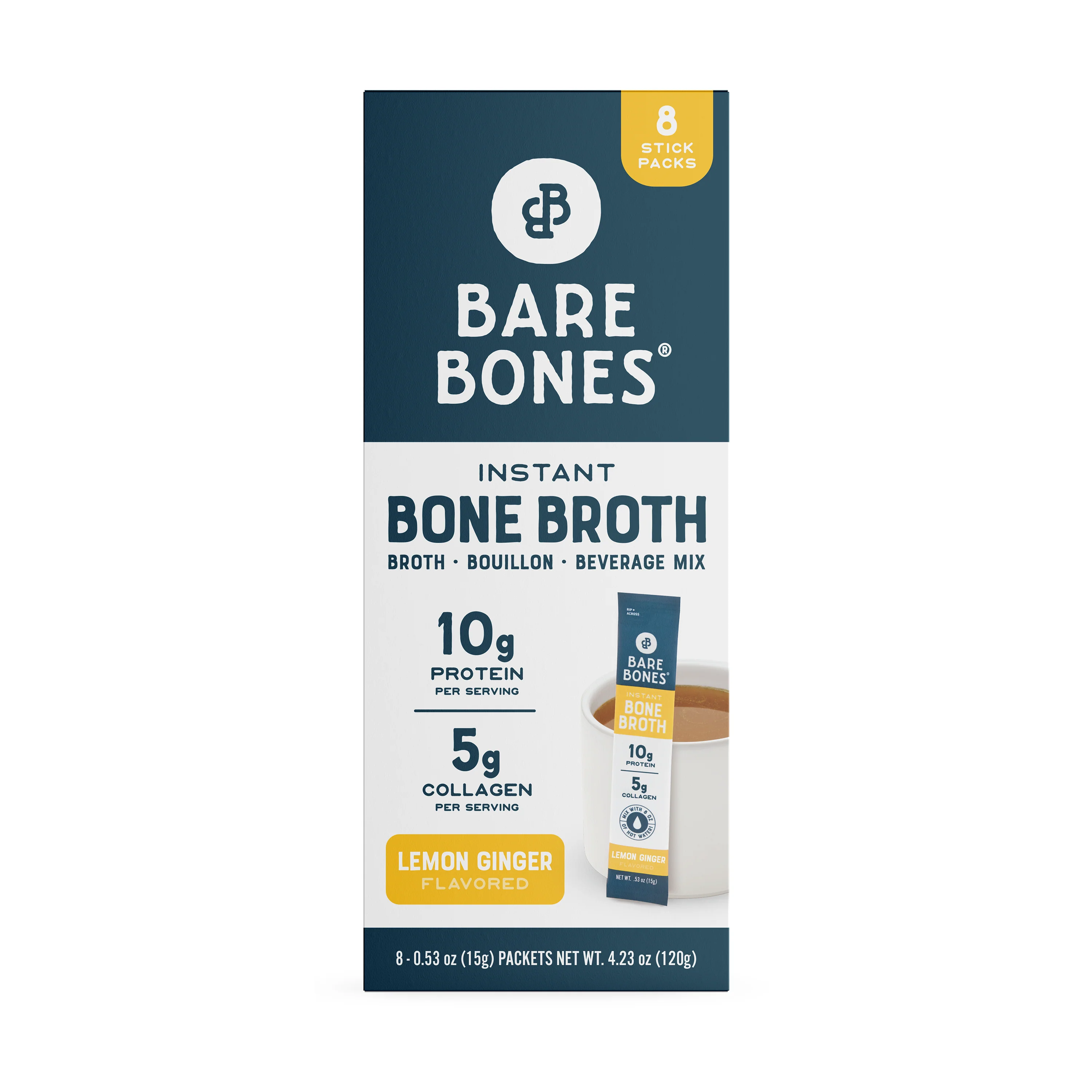 Exceptional Bare Bones Lemon Ginger Instant Bone Broth Durable