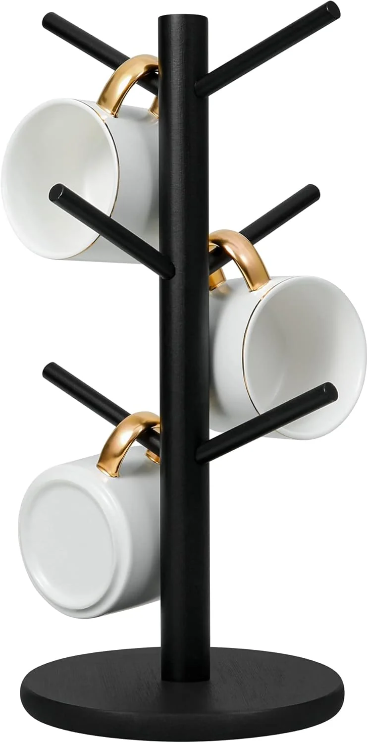 Responsible MyLifeUNIT Mug Holder Tree Coffee Cup Holder with 6 Hooks Black High-Performance