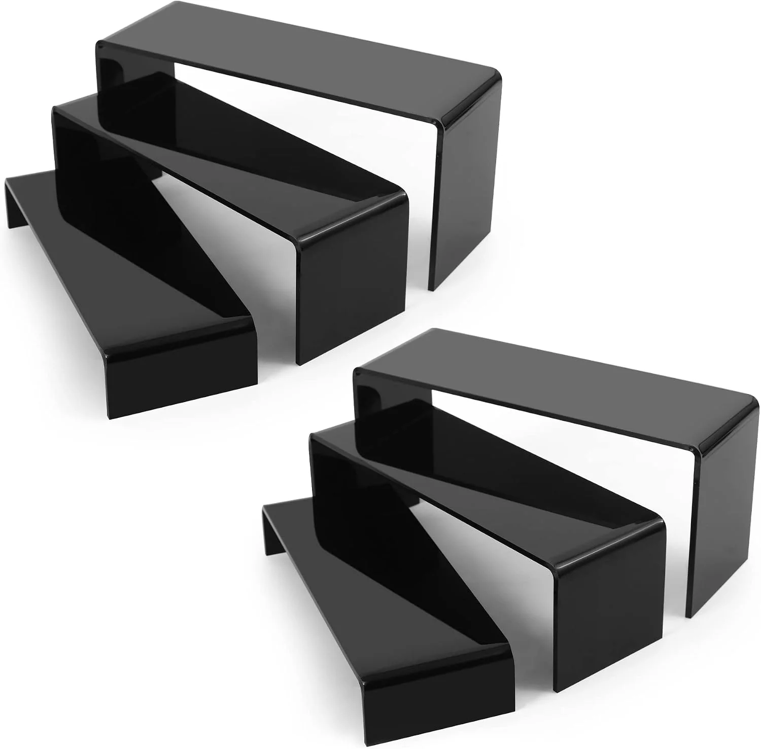 Fine Goabroa 8” Display Shelves Black Display Risers Riser for Decor 6 Pcs Comfortable