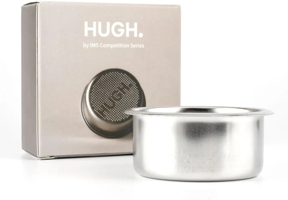 Breathable IMS B60 H26 51mm Precision Filter Basket — Italian IMS Competition Basket — 593 Holes 14-18g — Fits Leverpresso De’Longhi Dedica EC685 Casabrews 304 Stainless Steel by HUGH Elite