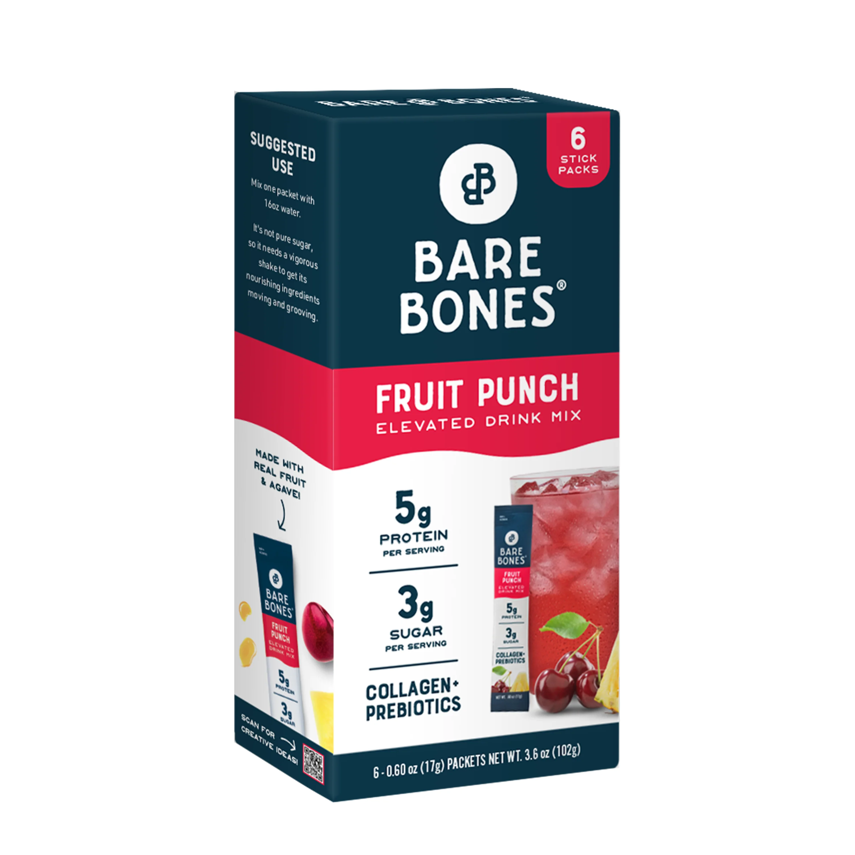 Exclusive Bare Bones Fruit Punch d Drink Mix Comfortable