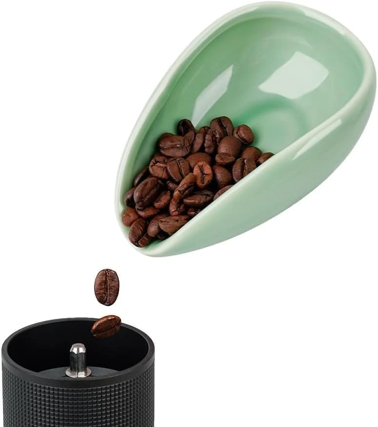 Outstanding watchget Ceramic Coffee Dosing Cup amp Tea Storage Tray Cyan Single Dose Measuring Container for Coffee Beans amp Loose Leaf Tea Dosing Vessel Hold 20-25g Coffee Beans Refined