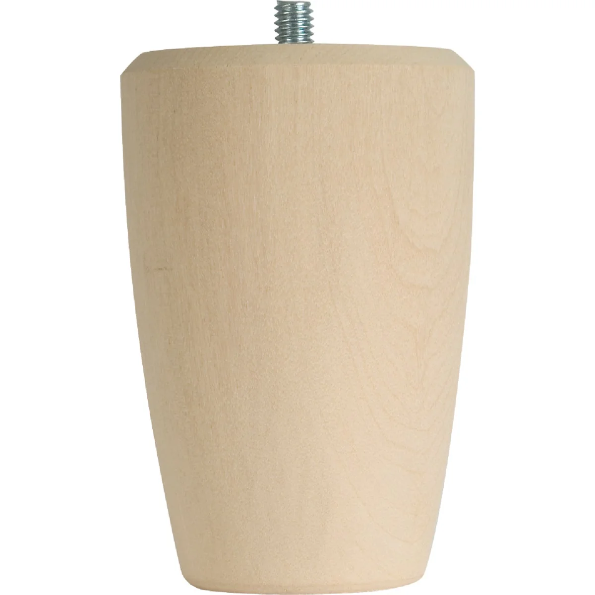 Authentic Waddell 4 In. x 2-5 8 In. Round Taper Hardwood Bun Foot Quality