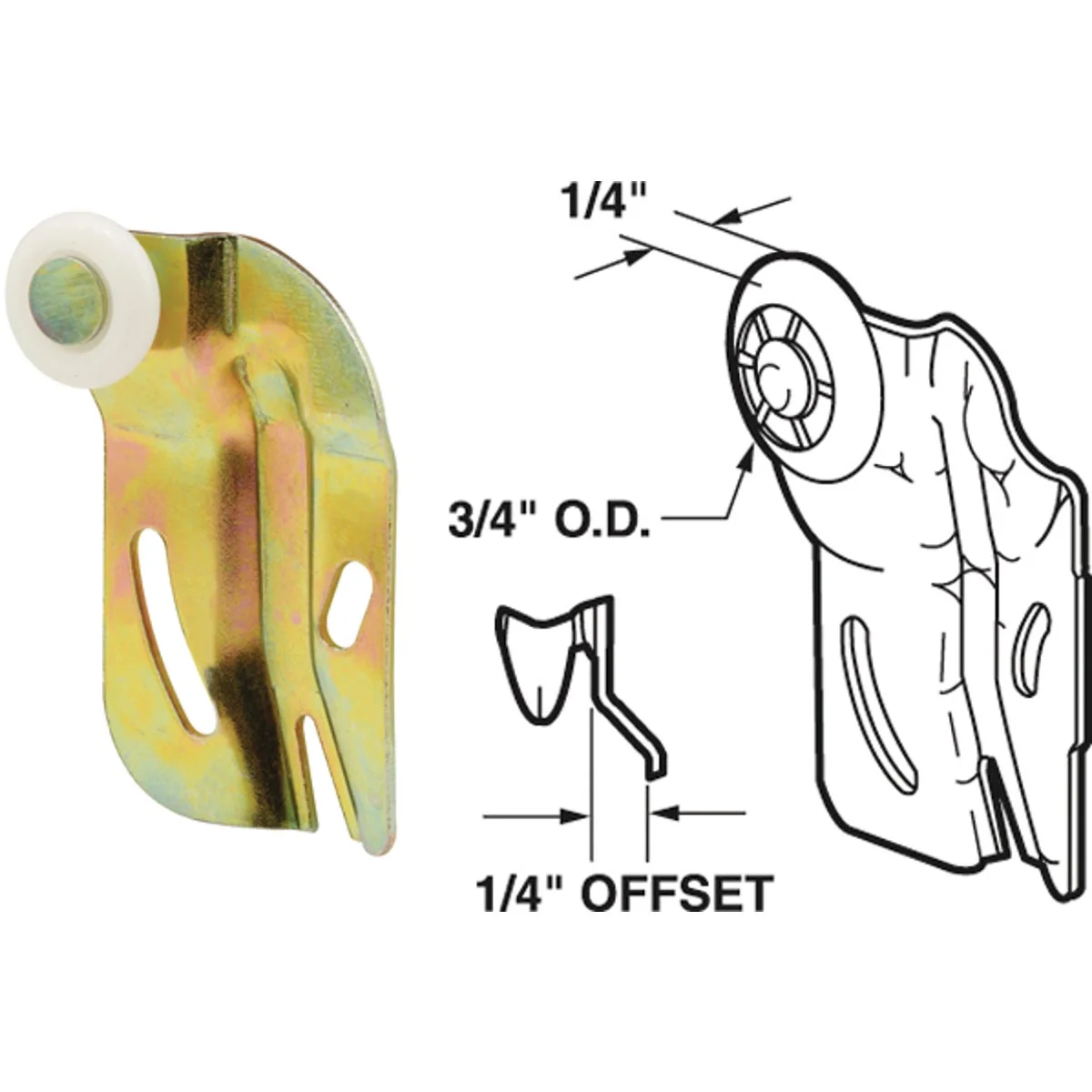 Exceptional Prime-Line Offset Adjustable 3 4 In. Dia. x 1 4 In. Single Wheel Front Bypass Door Roller 2-Count Fast
