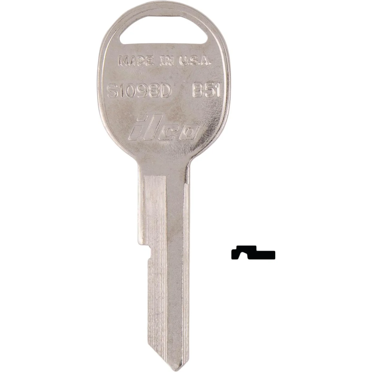 Long-Lasting ILCO GM Nickel Plated Automotive Key B51 10-Pack Easy-to-Use