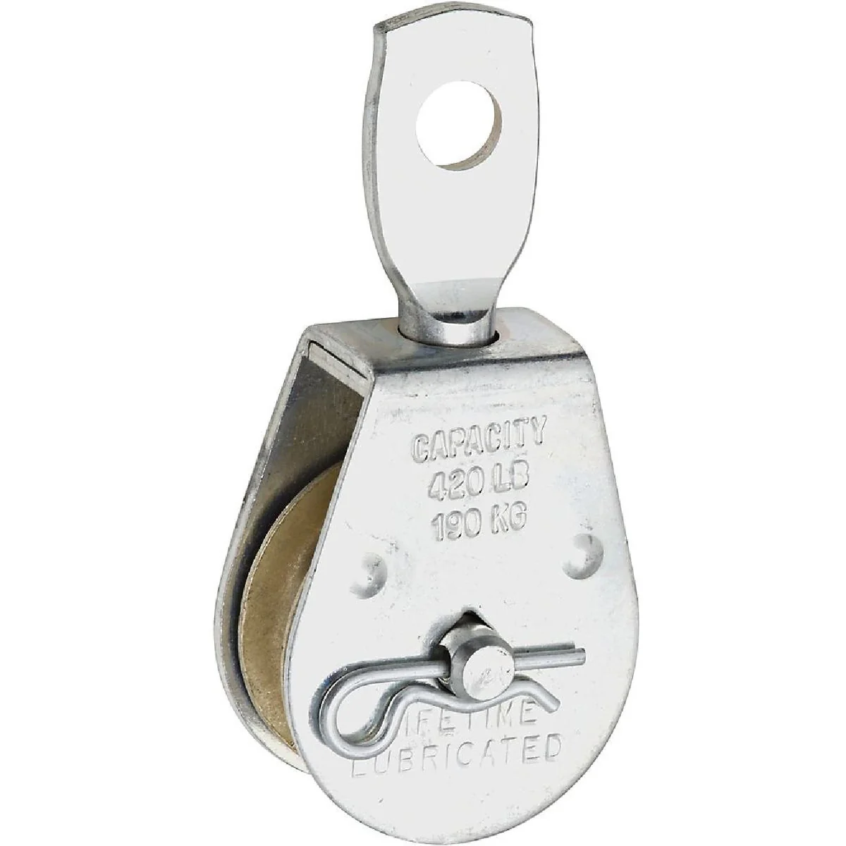 Detailed National 3211 1-1 2 In. O.D. Single Swivel Eye Steel Rope Pulley Reliable