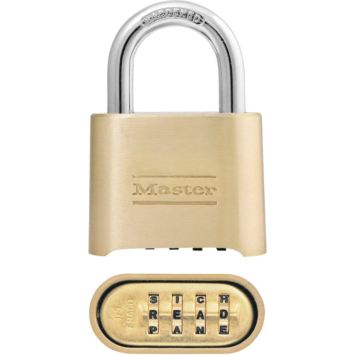 Expertly Made Master Lock 2 In. Brass w Rubber Grip Combination Padlock First-Class