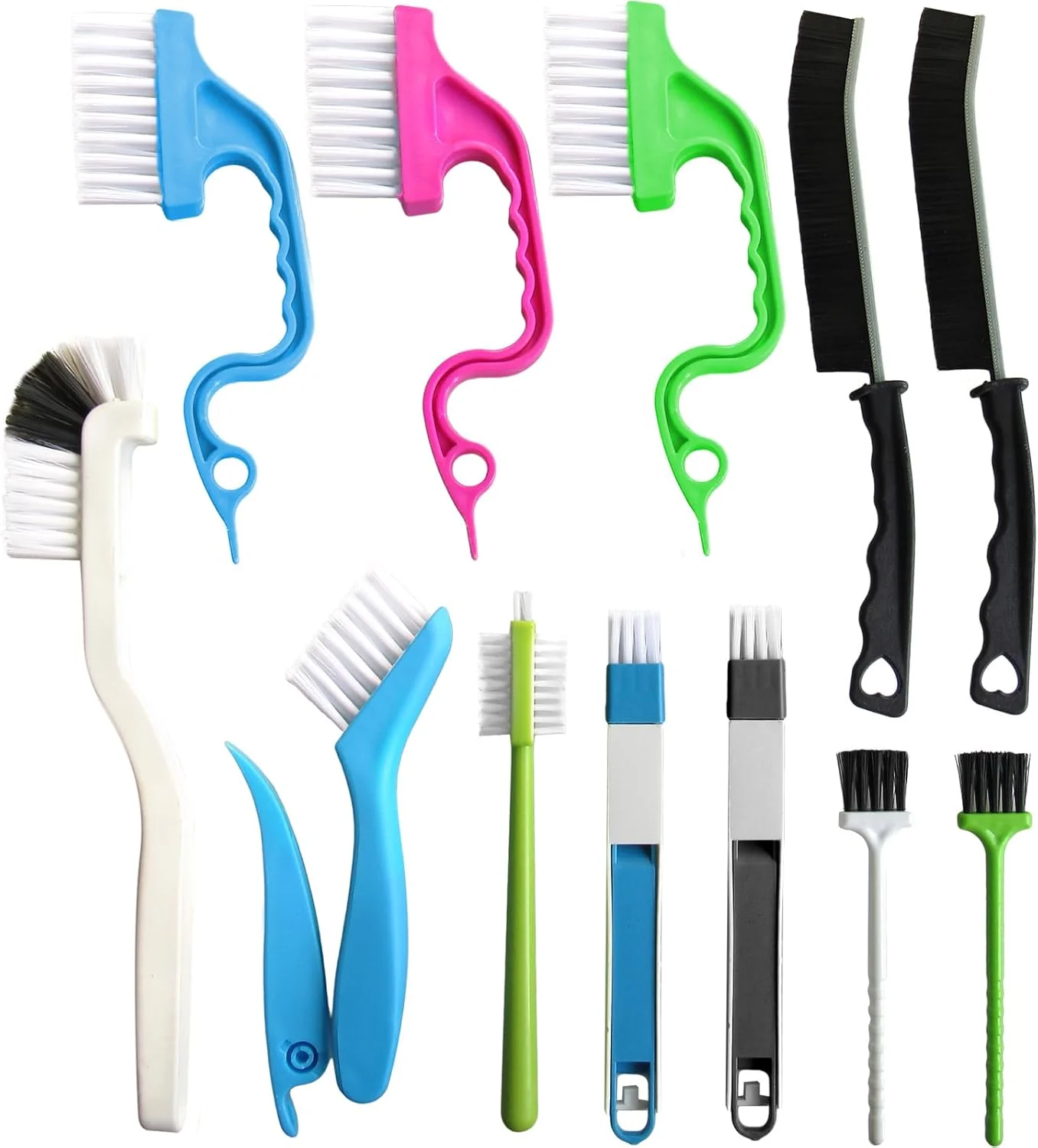 Stylish 12Pcs Small Cleaning Brush Crevice Gap Cleaning Brush Door Window Track Groove Corner Crevice Cleaning Brushes for Cleaning Window Enhanced