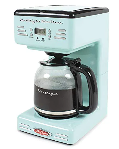Breathable Retro 12 Cup Programmable Coffee Maker With LED Display Green