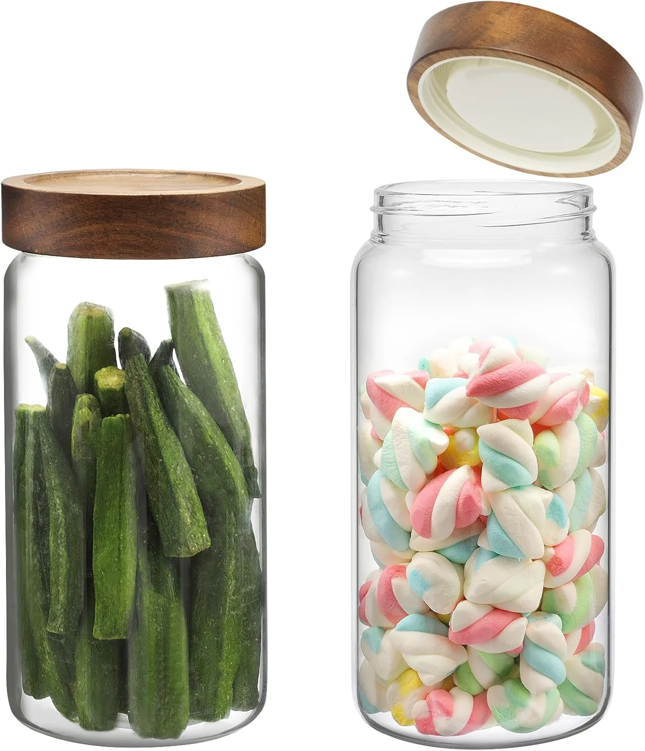 Professional Glass Jar with Screw Top Lid 37oz Borosilicate Glass Spice Jars Seasoning Containers Kitchen Glass Food Storage Canisters for Pantry Liquid Tea Bath Salts Fermenting User-Friendly