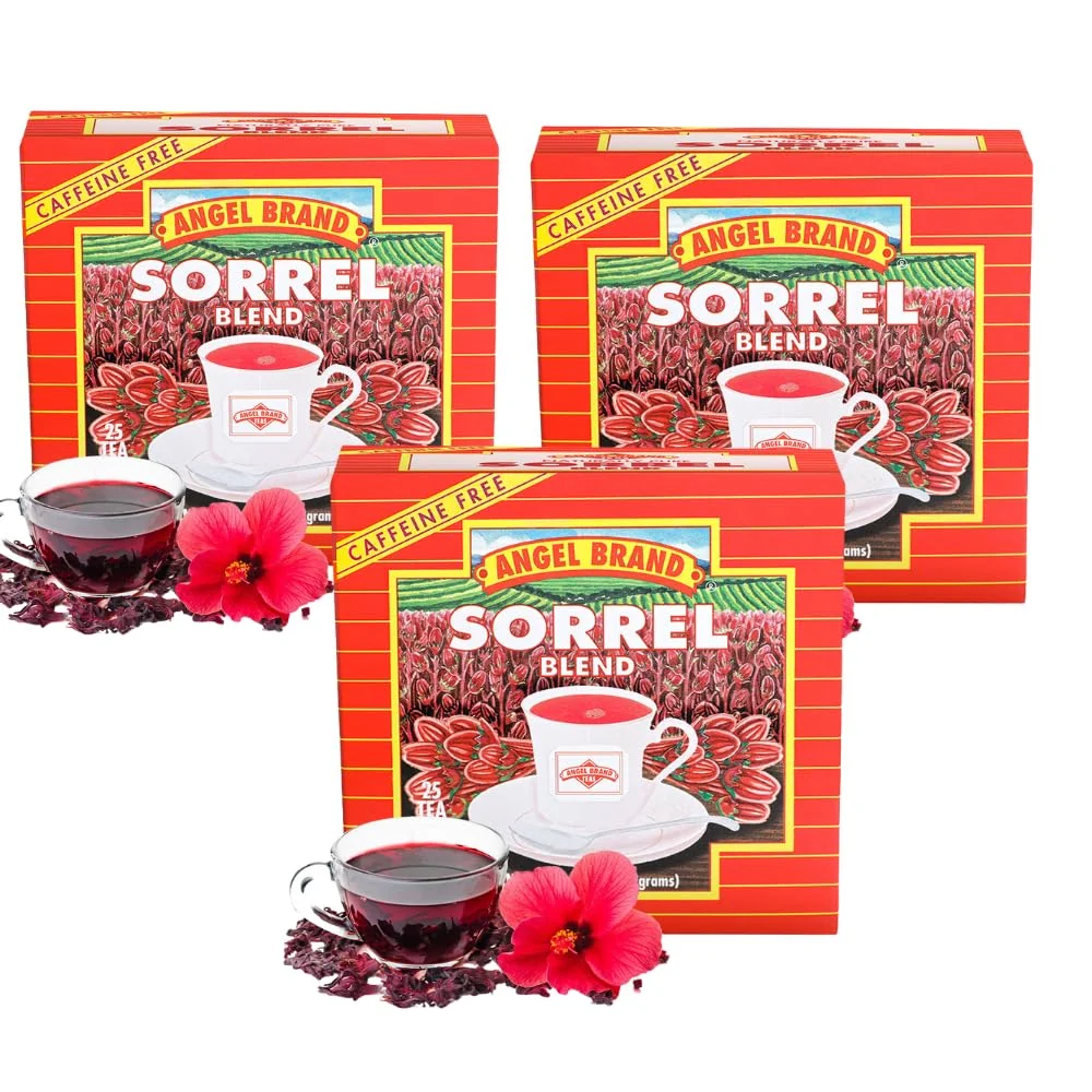 Environmentally Friendly Angel Brand Sorrel Tea Bags 25 – Pack of 3 – Hibiscus Flower Tea for Refreshing Flavor Versatile