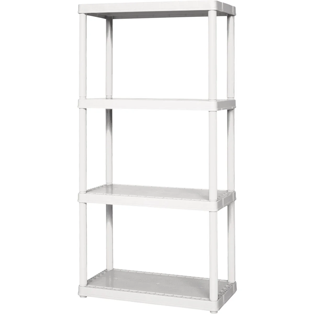 Recyclable Gracious Living 4 Shelf Light Duty White Solid Unit Expertly Made