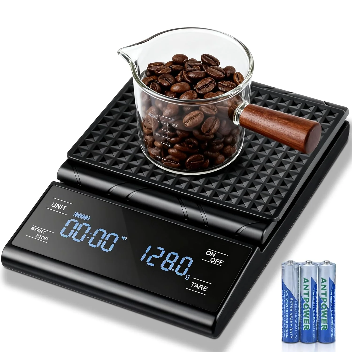 Refined Coffee Scale with Timer 5kg 0.1g Precision Pour Over Drip Espresso Scale for French Press Digital Kitchen Scale with Auto Tare Stylish