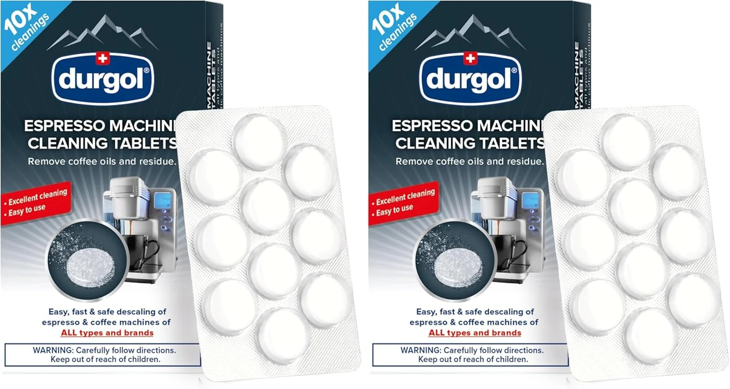Modern Durgol Espresso Machine and Coffee Maker Cleaning Tablets 10 count Pack of 2 Official