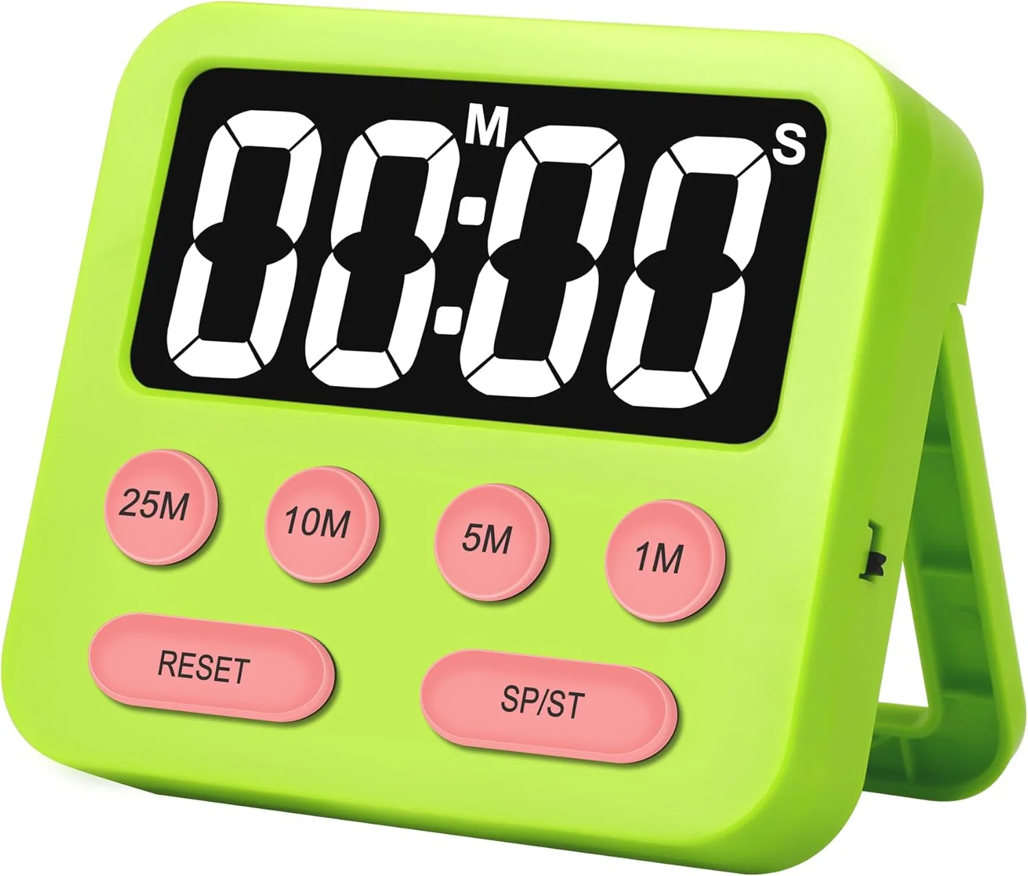 Classic Pomodoro Timer for Kids Productivity Timer with Loud Alarm Digital Timers for Classroom Suitable for Adhd Study Kitchen Work 1Pcs-Green Contemporary