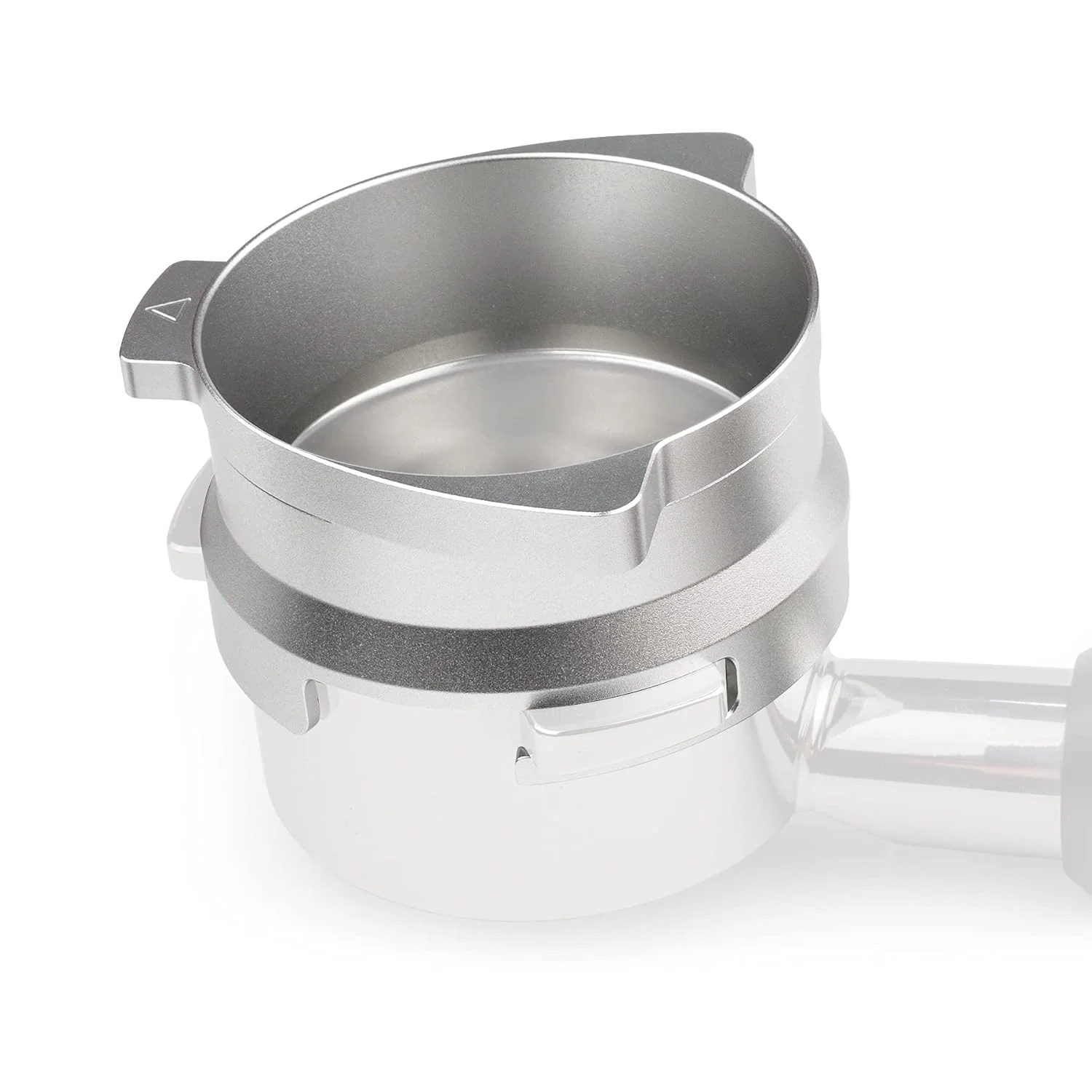 Optimized Firjoy 54mm Espresso Dosing Funnel for Breville Barista Portafilters Aluminum Alloy-Silver Practical