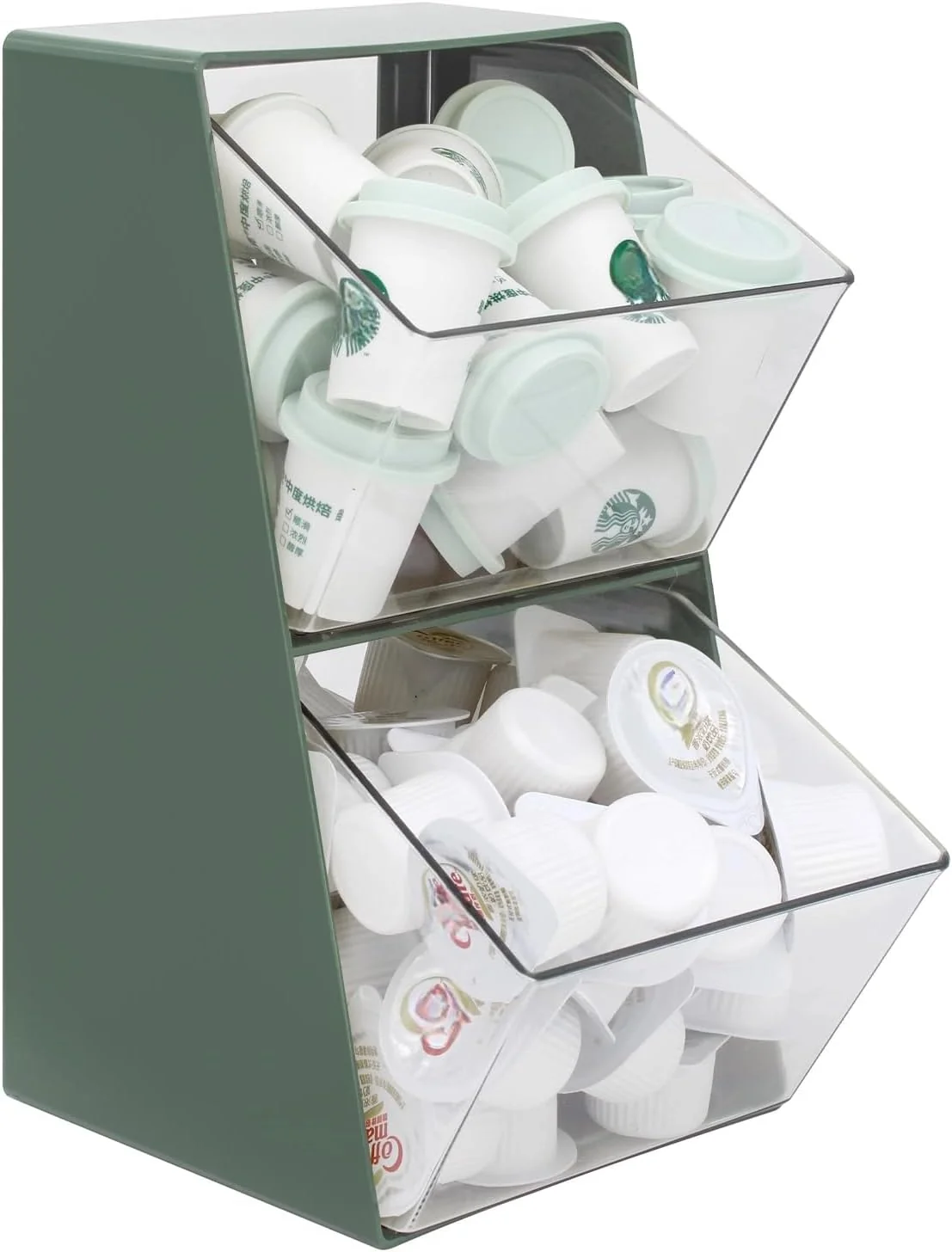 Easy-to-Use Bokelai Coffee Pod Storage with 2 Large Capacity Basket K Cup Holder Countertop Organizer for Creamer Keuring Espresso Capsule Plastic Tea Bag Sophisticated