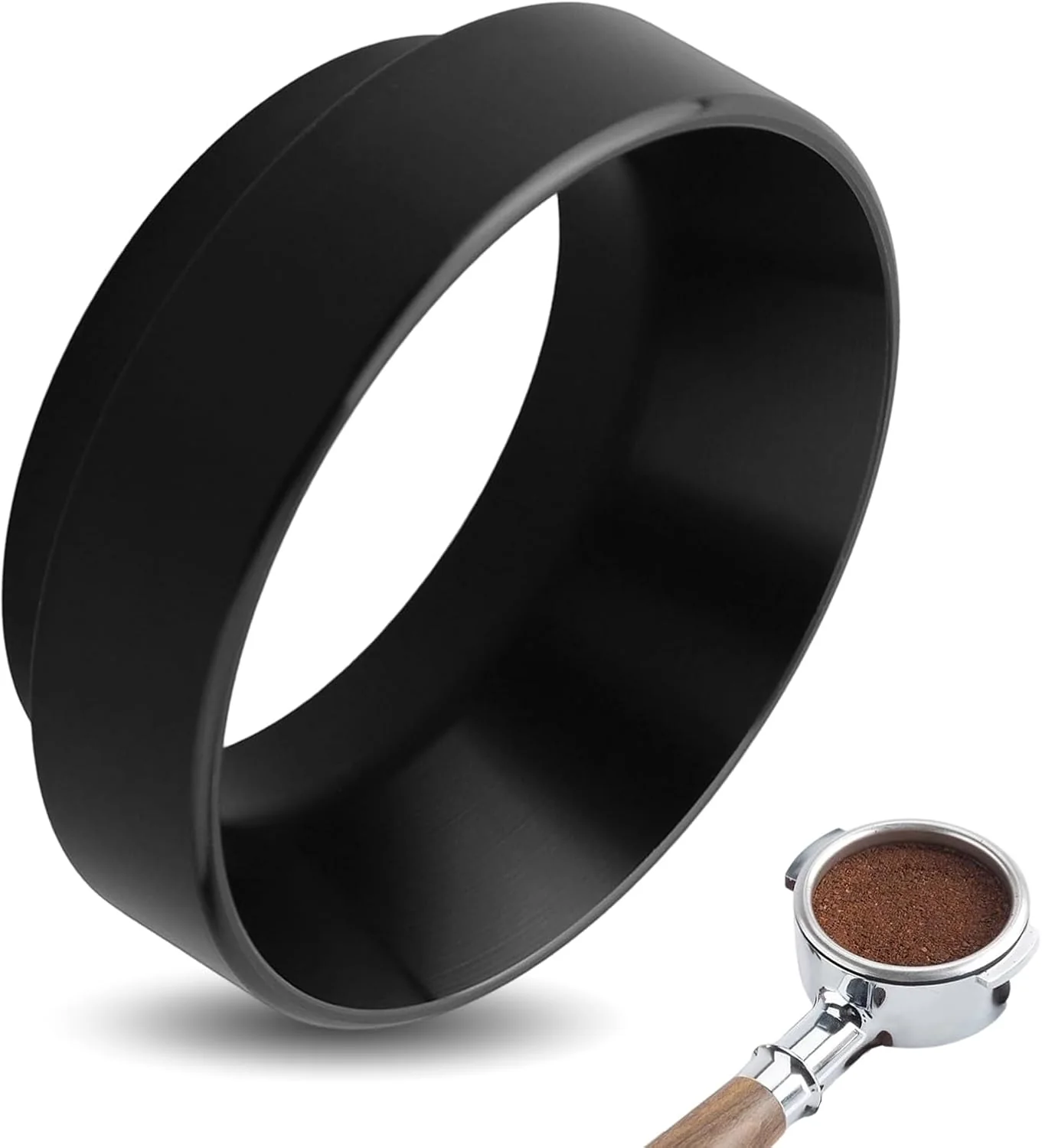 Soft 49MM Espresso Dosing Funnel With Magnetic Coffee Ring Powder Ring Dispenser Doser for Portafilter Accessory Espresso Distribution Tool Certified