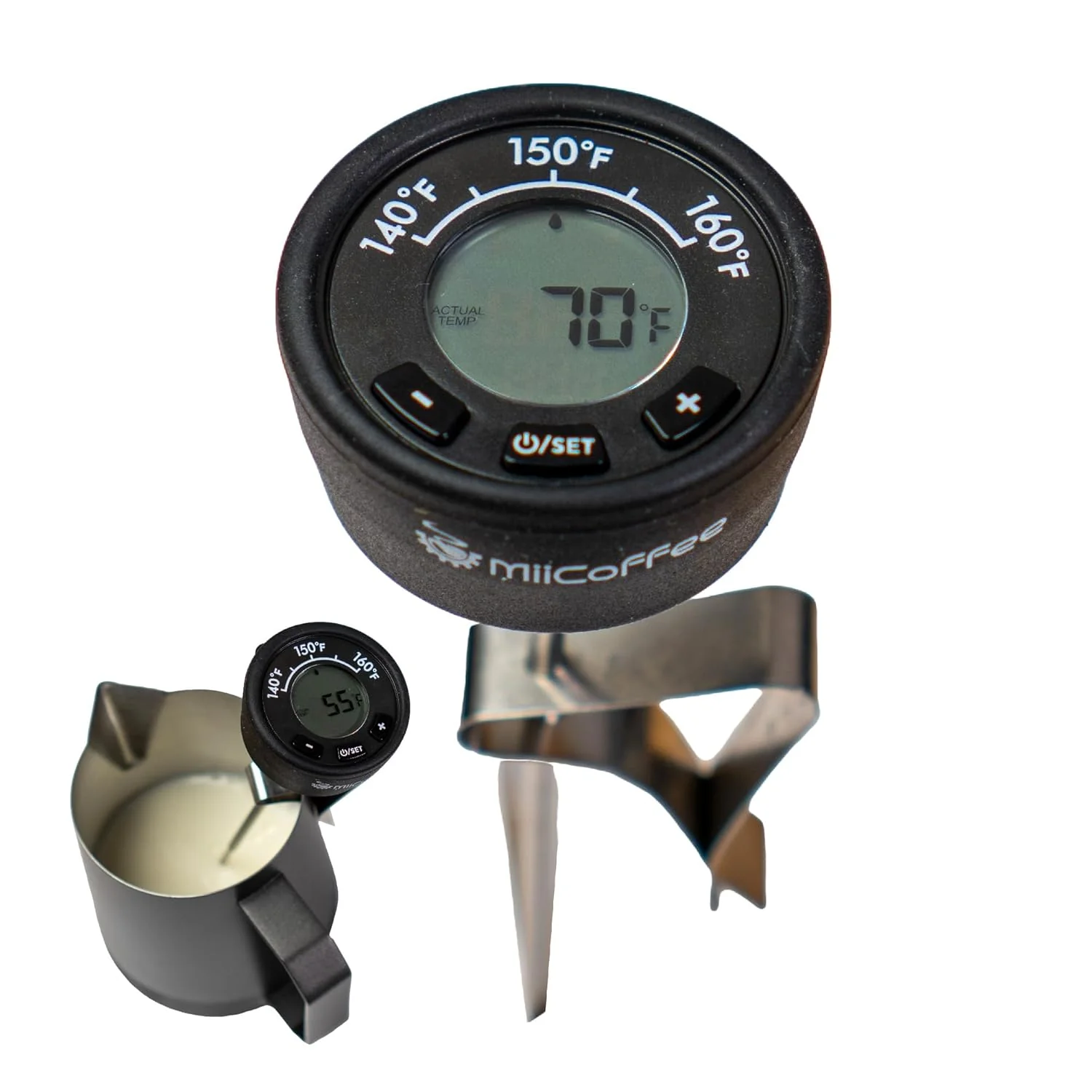 Fast MiiCoffee Digital Milk Frothing Thermometer with Clip Espresso Machine Accessories for Steaming Milk Fahrenheit Responsible