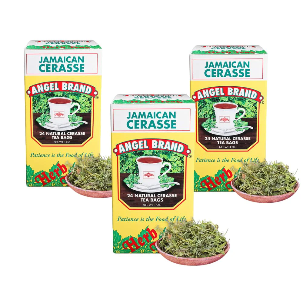 Secure Angel Brand Cerasse Tea Bags Jamaican 24 – Pack of 3 – Herbal Tea with Bitter Flavor Inspired by Traditional Caribbean Practices for a Soothing and Refreshing Brew. Artisan