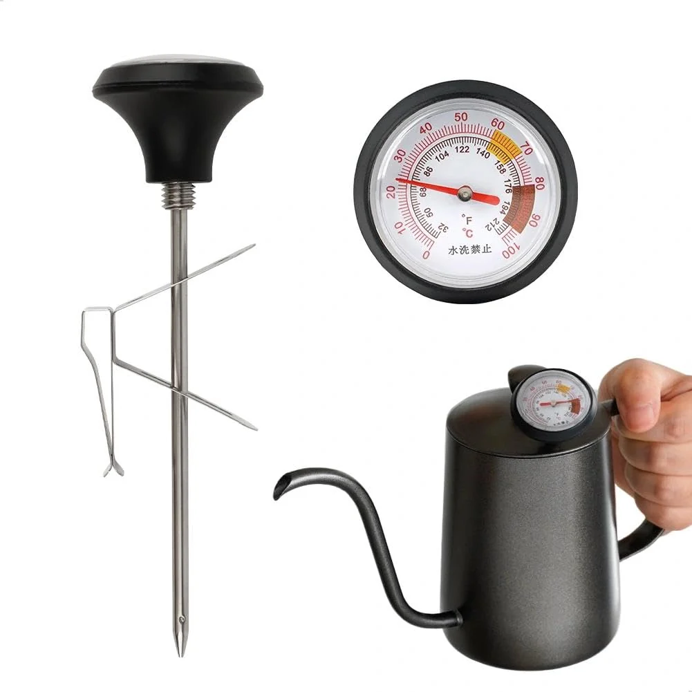 Unique watchget Instant Read Coffee Thermometer with 1.5-Inch Dial 5.3-Inch Probe I for Coffee Drinks and Chocolate Milk Foam Premium Material